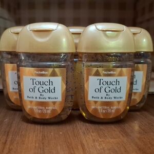5 Piece Bath & Body Works Touch of Gold Anti-Bacteria Pocketbac Hand Gel